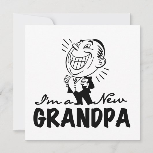Smiling New Grandpa T-shirts and Gifts (Front)