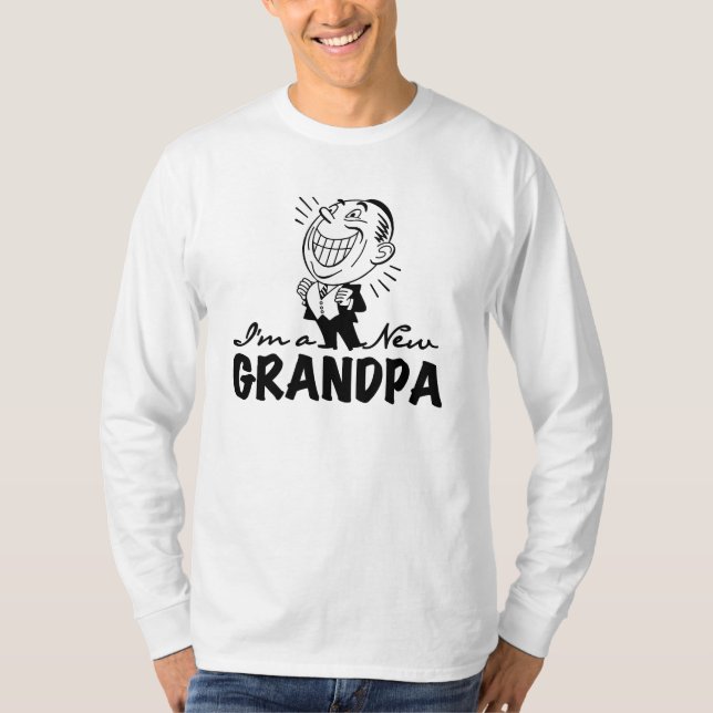 Smiling New Grandpa T-shirts and Gifts (Front)