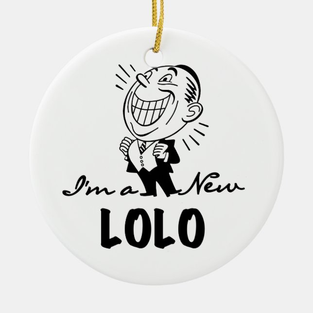 Smiling New Lolo T-shirts and Gifts Ceramic Ornament (Front)
