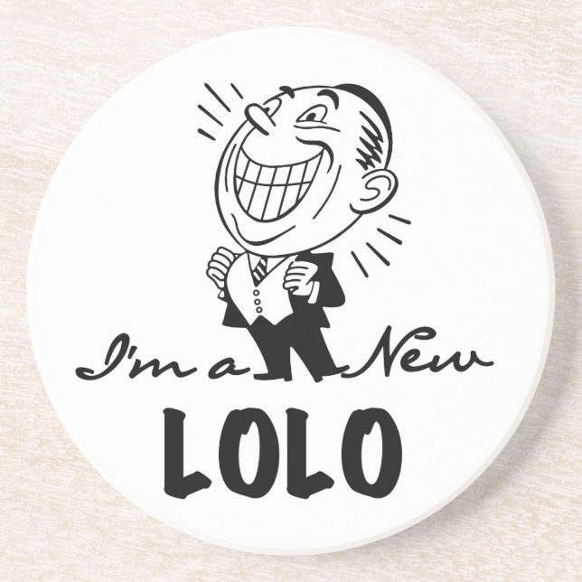 Smiling New Lolo T-shirts and Gifts Drink Coaster (Front)