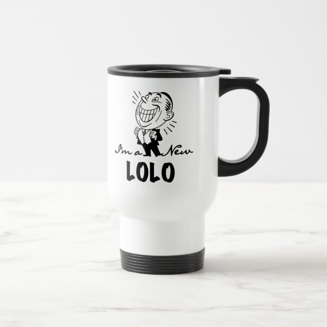 Smiling New Lolo T-shirts and Gifts Travel Mug (Right)
