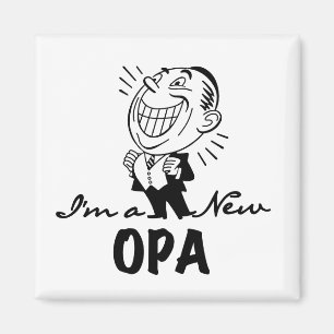 Smiling New Opa T-shirts and Gifts Magnet