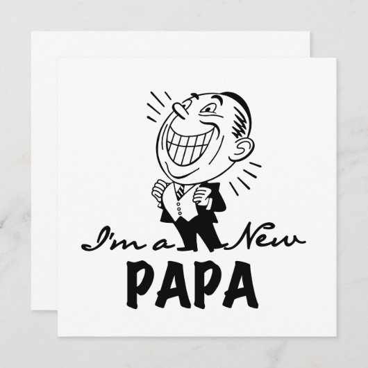 Smiling New Papa T-shirts and Gifts (Front/Back)