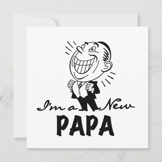 Smiling New Papa T-shirts and Gifts (Front)