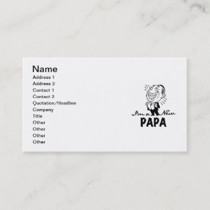 Smiling New Papa T-shirts and Gifts Business Card
