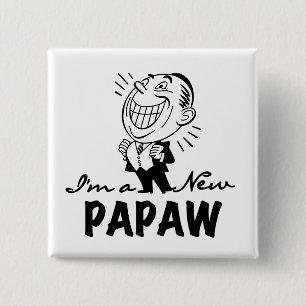 Smiling New Papaw Tshirts and Gifts Button