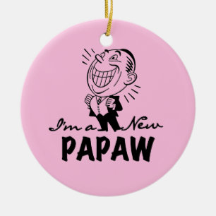 Smiling New Papaw Tshirts and Gifts Ceramic Ornament