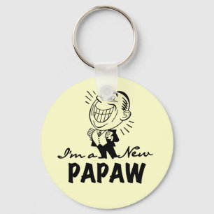 Smiling New Papaw Tshirts and Gifts Keychain