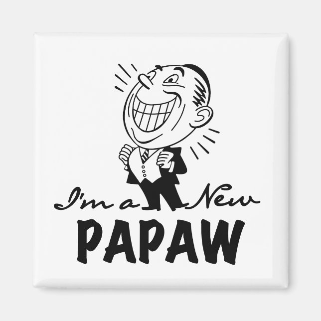 Smiling New Papaw Tshirts and Gifts Magnet (Front)
