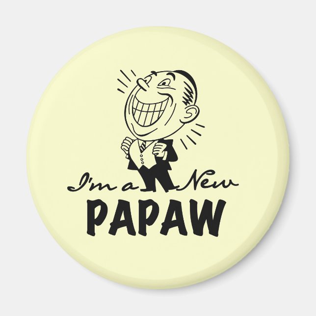 Smiling New Papaw Tshirts and Gifts Magnet (Front)
