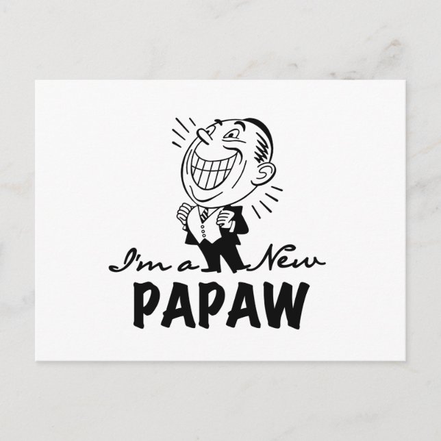 Smiling New Papaw Tshirts and Gifts Postcard (Front)