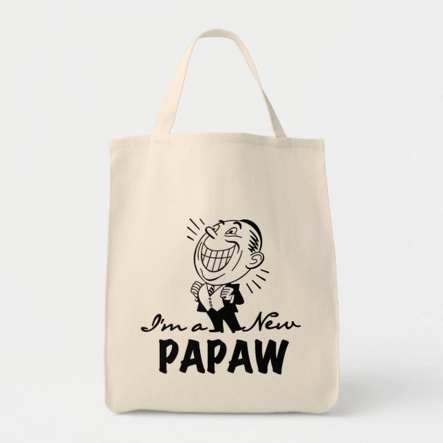 Smiling New Papaw Tshirts and Gifts Tote Bag (Front)