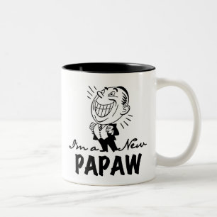 Smiling New Papaw Tshirts and Gifts Two-Tone Coffee Mug