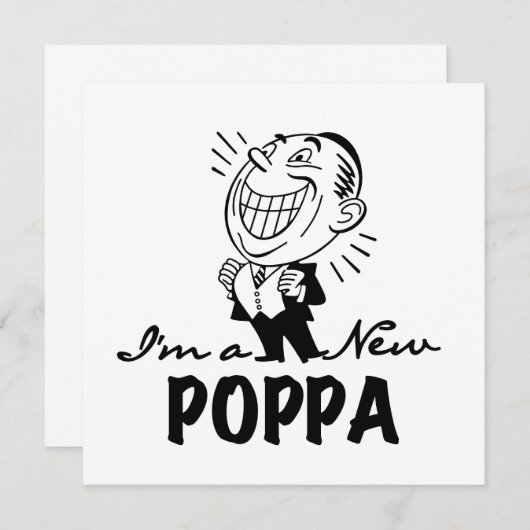 Smiling New Poppa T-shirts and Gifts (Front/Back)