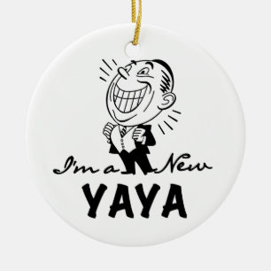 Smiling New Yaya Tshirts and Gifts Ceramic Ornament