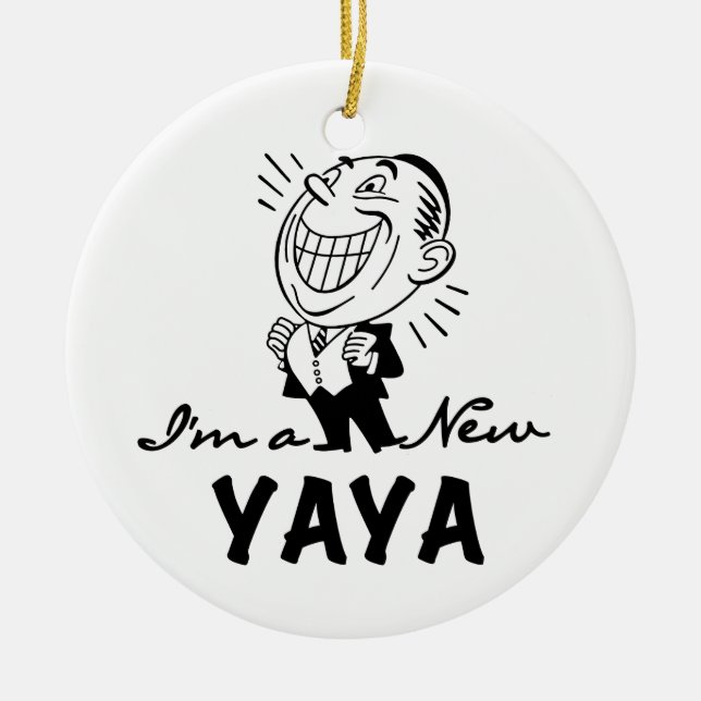 Smiling New Yaya Tshirts and Gifts Ceramic Ornament (Front)