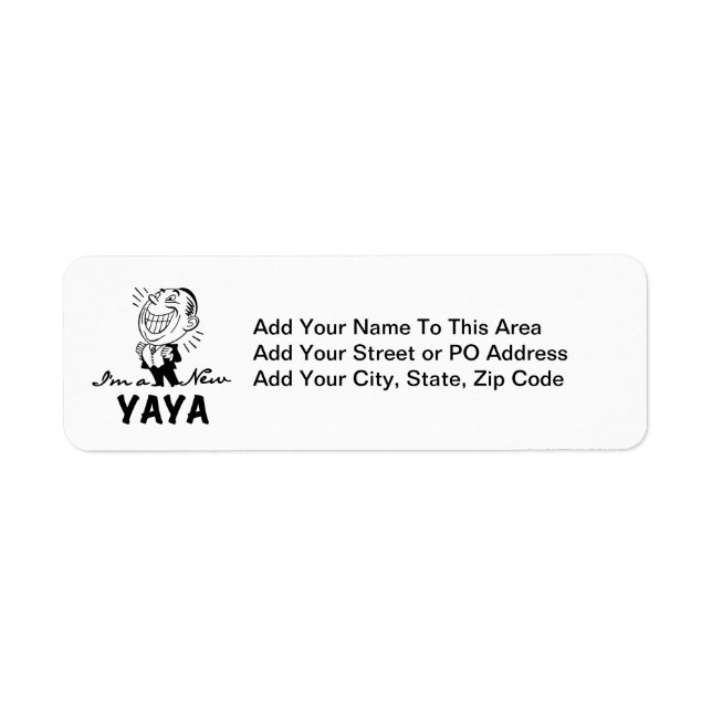 Smiling New Yaya Tshirts and Gifts Label (Front)