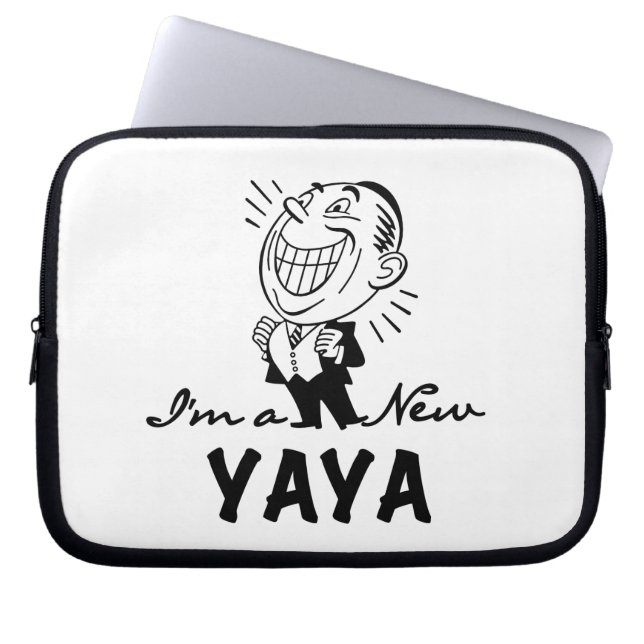 Smiling New Yaya Tshirts and Gifts Laptop Sleeve (Front)