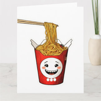 Smiling noodles card