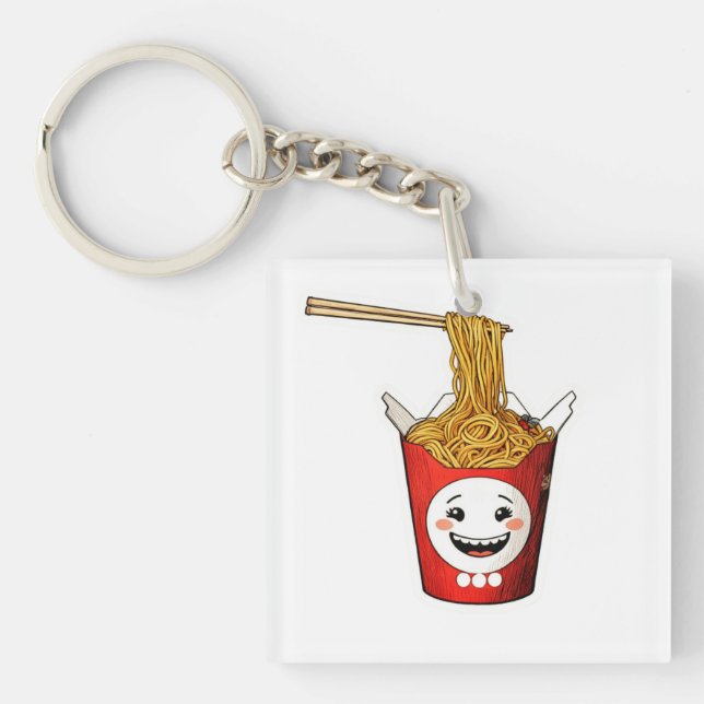 Smiling noodles keychain (Front)