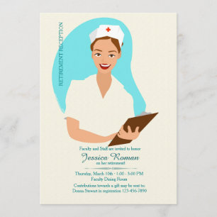 Smiling Nurse Retirement Invitation