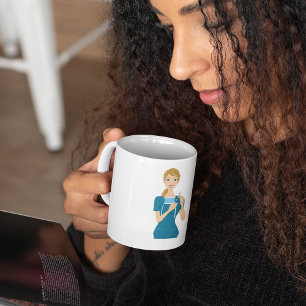 Smiling Nurse with Syringe Coffee Mug