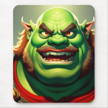 Smiling Ogre  Mouse Pad by Theraven14 at Zazzle