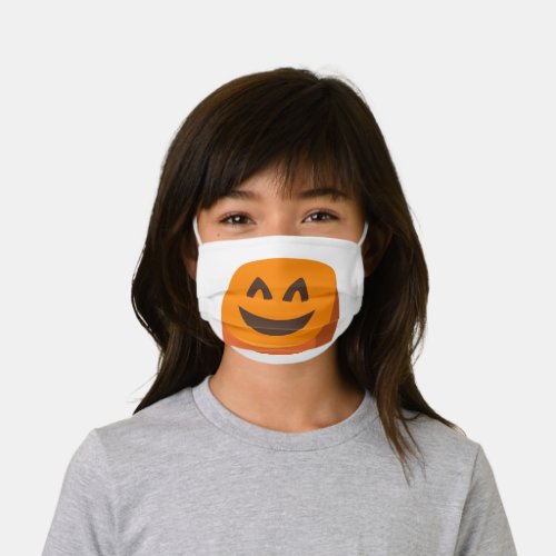 Smiling Orange Face Kids' Cloth Face Mask