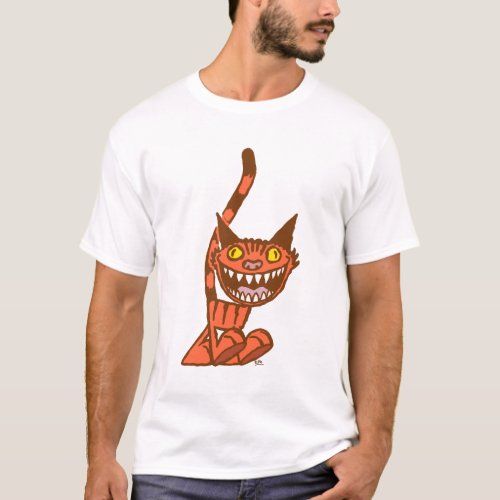 Smiling Orange Kitty cartoon T_shirt