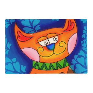 Smiling Orange Tabby Cat Placemat