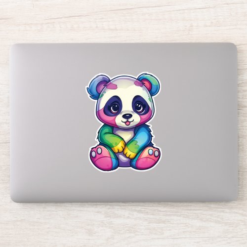 Smiling Panda Art  Joyful Jungle Theme Sticker