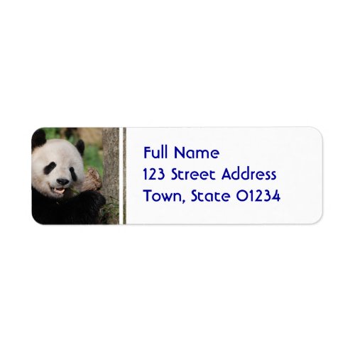 Smiling Panda Bear Label