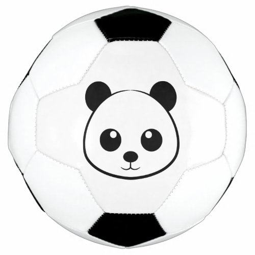 Smiling  panda face soccer ball