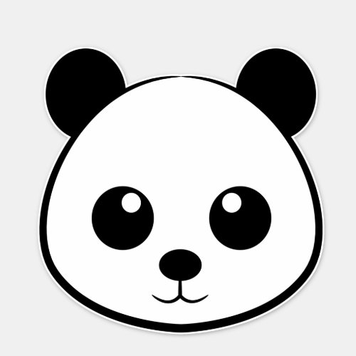 Smiling  panda face sticker