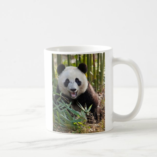 Smiling Panda Portrait Coffee Mug (Right)