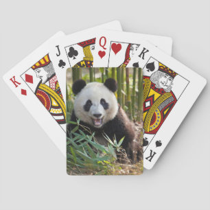 Smiling Panda Portrait Poker Cards