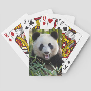 Smiling Panda Portrait Poker Cards