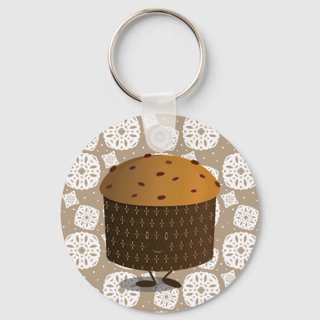 Smiling Panettone Keychain (Front)