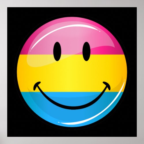 Smiling Pansexual Pride Flag Poster