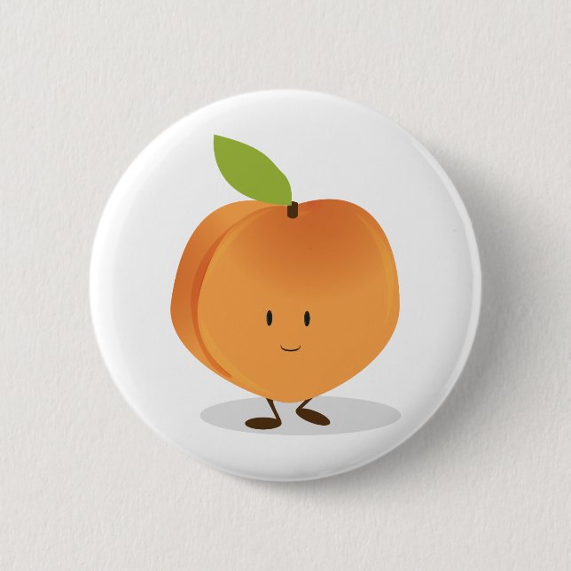 Smiling Peach Button (Front)