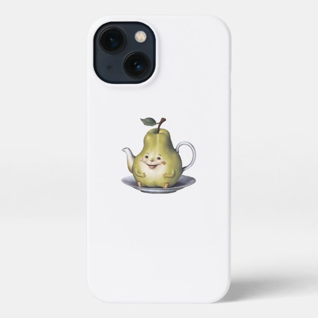Smiling Pear Teapot iPhone Case (Back)