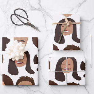 Smiling People Face Smile Wrapping Paper Sheets