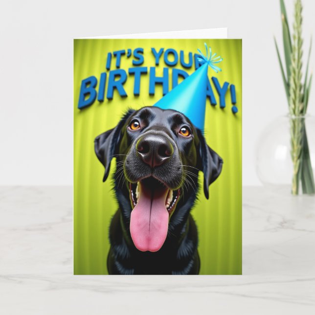 Smiling Pet Birthday Card (Front)