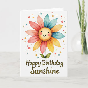 Smiling Petal Birthday Card