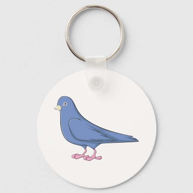 Smiling Pigeon Keychain (Front)