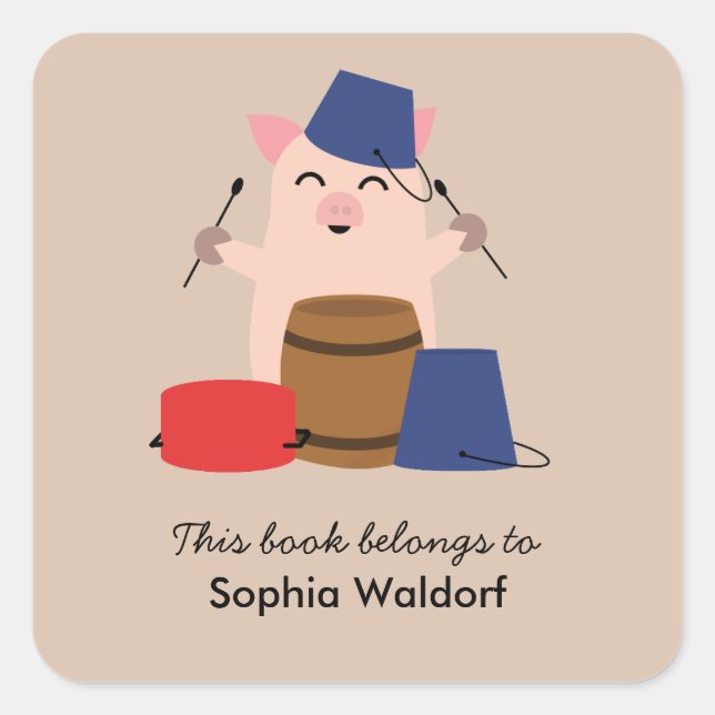 Smiling Piglet Bookplate (Front)