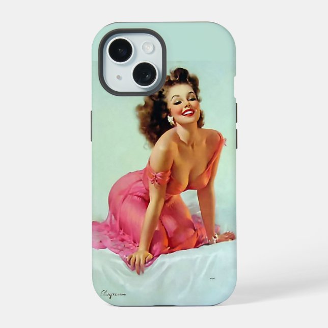 Smiling Pin Up Iphone Case (Back)
