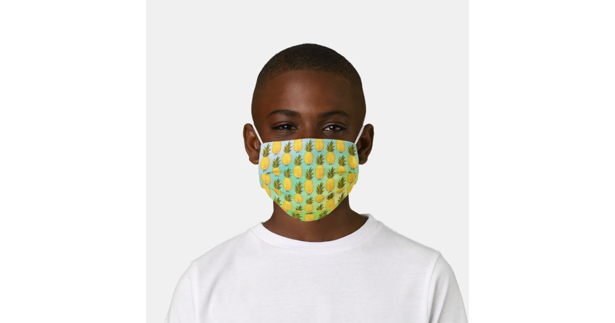 Smiling Pineapple Cartoon Characters Fruit Food Kids Cloth Face Mask Zazzle Com The image for download is transparent background(png) or high resolution. zazzle