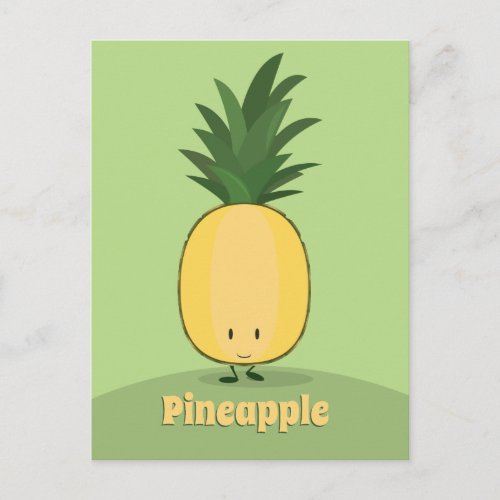 Smiling Pineapple  Postcard