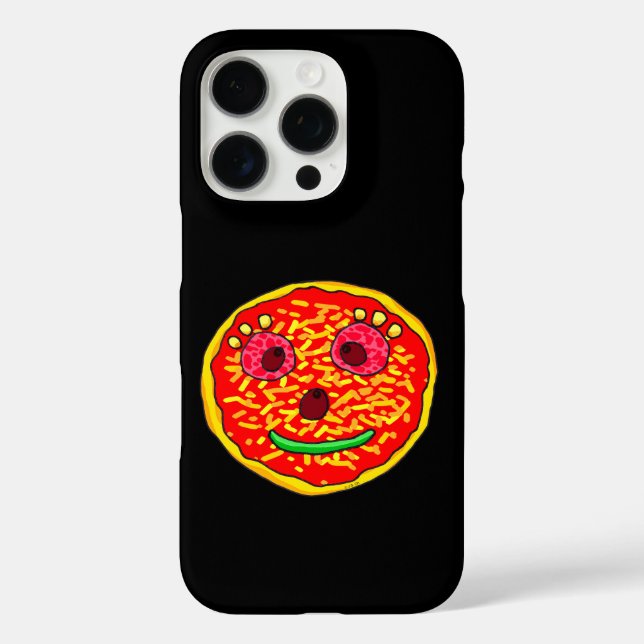 Smiling Pizza Face Illustration Design Case-Mate iPhone Case (Back)
